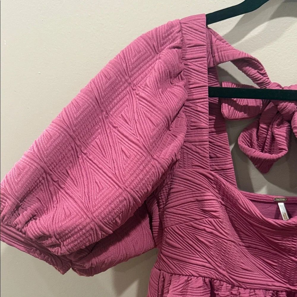 Free‎ People Pink Textured Mini Dress